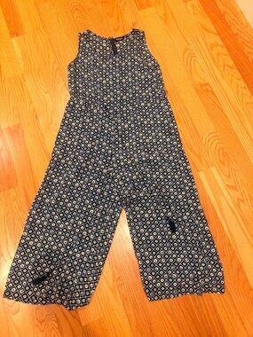 Women's Blue and White Jumpsuit